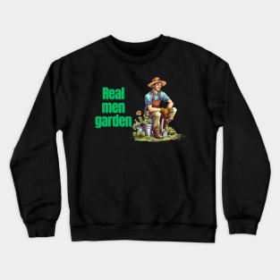 Cartoon design of a male gardener with humorous saying Crewneck Sweatshirt